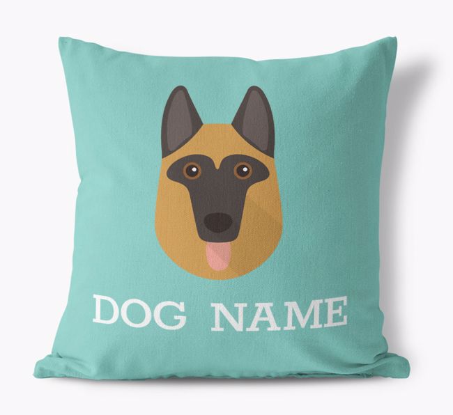 {dogsName}'s Icon: Personalised {breedFullName} Canvas Cushion